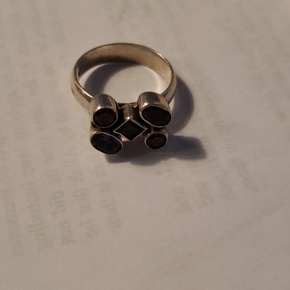 Vintage Sterling Silver Ring with beautiful stones - Picture 6 of 6